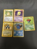 5 Card Lot of Vintage Pokemon Holofoil Rare Trading Cards from a Huge Esate Collection!