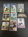 9 Card Lot of Vintage 1970's Topps Baseball Cards with ROOKIES and HOFers from Estate Collection