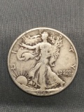 1942-D United States Walking Liberty Silver Half Dollar - 90% Silver Coin from Estate