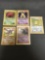 5 Card Lot of Vintage Holofoil Rare Pokemon Cards from Huge Collection