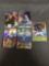 5 Card Lot of REFRACTORS & PRIZMS & SERIAL NUMBERED Sports Cards with Stars & Rookies