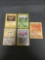 5 Card Lot of Vintage 1st Edition Rare Pokemon Trading Cards from Nice Collection