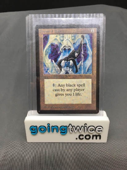 Magic the Gathering Beta THRONE OF BONE Vintage Trading Card from Collection