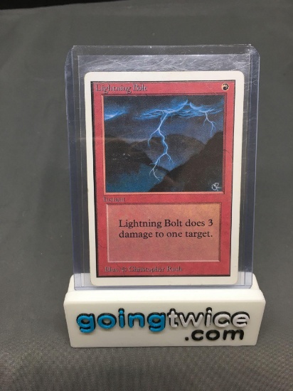 Vintage Magic the Gathering Unlimited LIGHTNING BOLT Trading Card from Awesome Collection