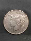 1923-D United States Peace Silver Dollar - 90% Silver Coin from Estate