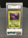 GMA Graded 1999 Pokemon Fossil Unlimited #48 GRIMER Trading Card - MINT 9