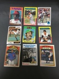 9 Card Lot of 1970's Topps Vintage Baseball Cards with Hall of Famers and Stars