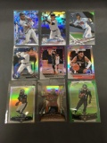 9 Card Lot of REFRACTOR & PRIZM Sports Cards with Rookies Stars and More!