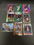 9 Card Lot of REFRACTOR & PRIZM Sports Cards with Rookies Stars and More!