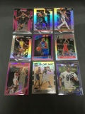 9 Card Lot of REFRACTOR & PRIZM Sports Cards with Rookies Stars and More!