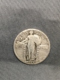 1926 United States Standing Liberty Silver Quarter - 90% Silver Coin from Estate