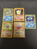 Lot of 5 Vintage Pokemon Holo Holofoil Rare Trading Cards