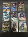 9 Card Lot of FOOTBALL ROOKIE CARDS with Stars and Newer Sets - HIGH BOOK VALUE!