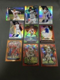 9 Card Lot of REFRACTOR & PRIZM Sports Cards with Rookies Stars and More!