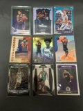 9 Card Lot of BASKETBALL ROOKIE CARDS with Stars and Newer Sets - HIGH BOOK VALUE!