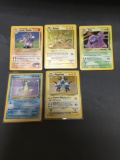 5 Card Lot of Vintage Holofoil Rare Pokemon Cards from Huge Collection