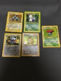 5 Card Lot of Vintage Holofoil Rare Pokemon Cards from Huge Collection