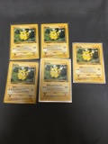 5 Card Lot of 1999 Pokemon Jungle Unlimited #60 PIKACHU Trading Cards from Massive Collection