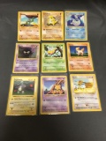 9 Card Lot of Vintage Base Set SHADOWLESS Pokemon Cards from Massive Collection