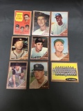 9 Card Lot of Vintage 1962 Topps Baseball Cards from Estate Collection