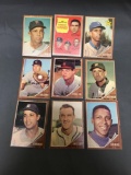 9 Card Lot of Vintage 1962 Topps Baseball Cards from Estate Collection