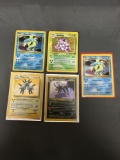 5 Card Lot of Vintage Holofoil Rare Pokemon Cards from Huge Collection