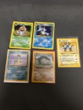 5 Card Lot of Vintage Holofoil Rare Pokemon Cards from Huge Collection