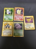 5 Card Lot of Vintage Holofoil Rare Pokemon Cards from Huge Collection