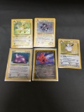 5 Card Lot of Vintage Holofoil Rare Pokemon Cards from Huge Collection