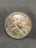 1963 United States Franklin Silver Half Dollar - 90% Silver Coin from Estate