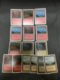 15 Card Lot of Vintage Magic the Gathering UNLIMITED Basic Land Cards from Huge Collection