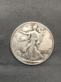 1942-D United States Walking Liberty Silver Half Dollar - 90% Silver Coin from Estate