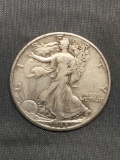 1945-D United States Walking Liberty Silver Half Dollar - 90% Silver Coin from Estate