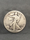 1942 United States Walking Liberty Silver Half Dollar - 90% Silver Coin from Estate