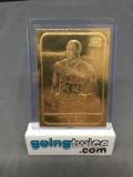 1997 23kt Gold Card PATRICK EWING 86 Fleer Reprint Insert Basketball Card /10,000