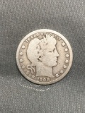 1908-O United States Barber Silver Quarter - 90% Silver Coin from Estate