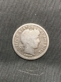 1907-O United States Barber Silver Dime - 90% Silver Coin from Estate