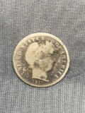 1910 United States Barber Silver Dime - 90% Silver Coin from Estate
