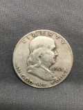 1953-D United States Franklin Silver Half Dollar - 90% Silver Coin from Estate