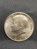 1964-D United States Kennedy Silver Half Dollar - 90% Silver Coin from Estate Collection