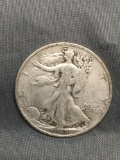 1945-S United States Walking Lberty Silver Half Dollar - 90% Silver Coin from Estate