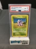 PSA Graded 1999 Pokemon Base Set Unlimited #55 NIDORAN Trading Card - NM-MT 8