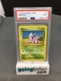 PSA Graded 1999 Pokemon Base Set Unlimited #55 NIDORAN Trading Card - MINT 9