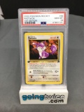 PSA Graded 2000 Pokemon Team Rocket 1st Edition #66 RATTATA Trading Card - GEM MINT 10