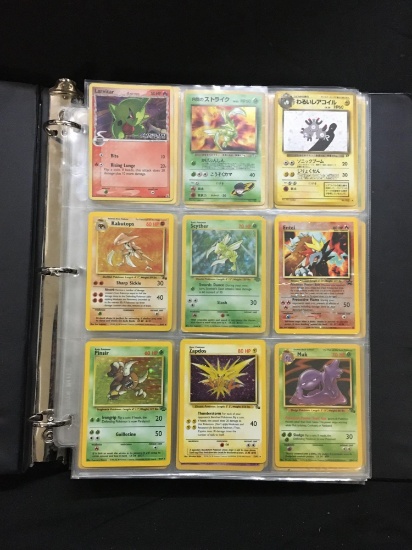 Binder of Vintage Pokemon Cards with Holofoils, Rares, Starters and more!