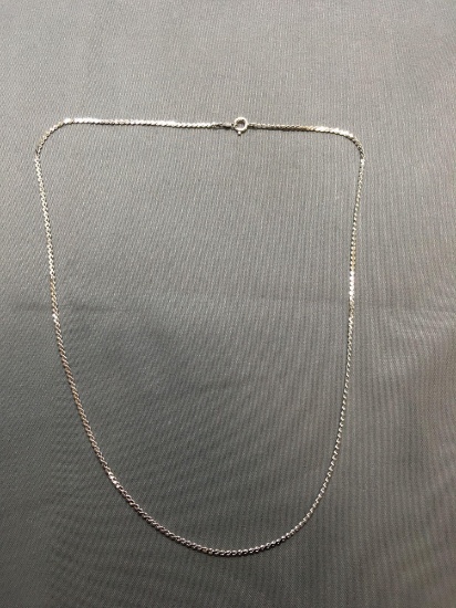 Serpentine Link 1.5mm Wide 18in Long High Polished Sterling Silver Chain