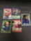 5 Card Lot of Hand Signed SEAHAWKS Vintage Football Trading Cards