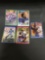 5 Card Lot of Hand Signed SEAHAWKS Vintage Football Trading Cards