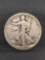 1927-S United States Walking Liberty Silver Half Dollar - 90% Silver Coin from Estate