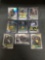9 Card Lot of Football ROOKIE Cards - Mostly Modern Years - Prizms, Future Stars and More!